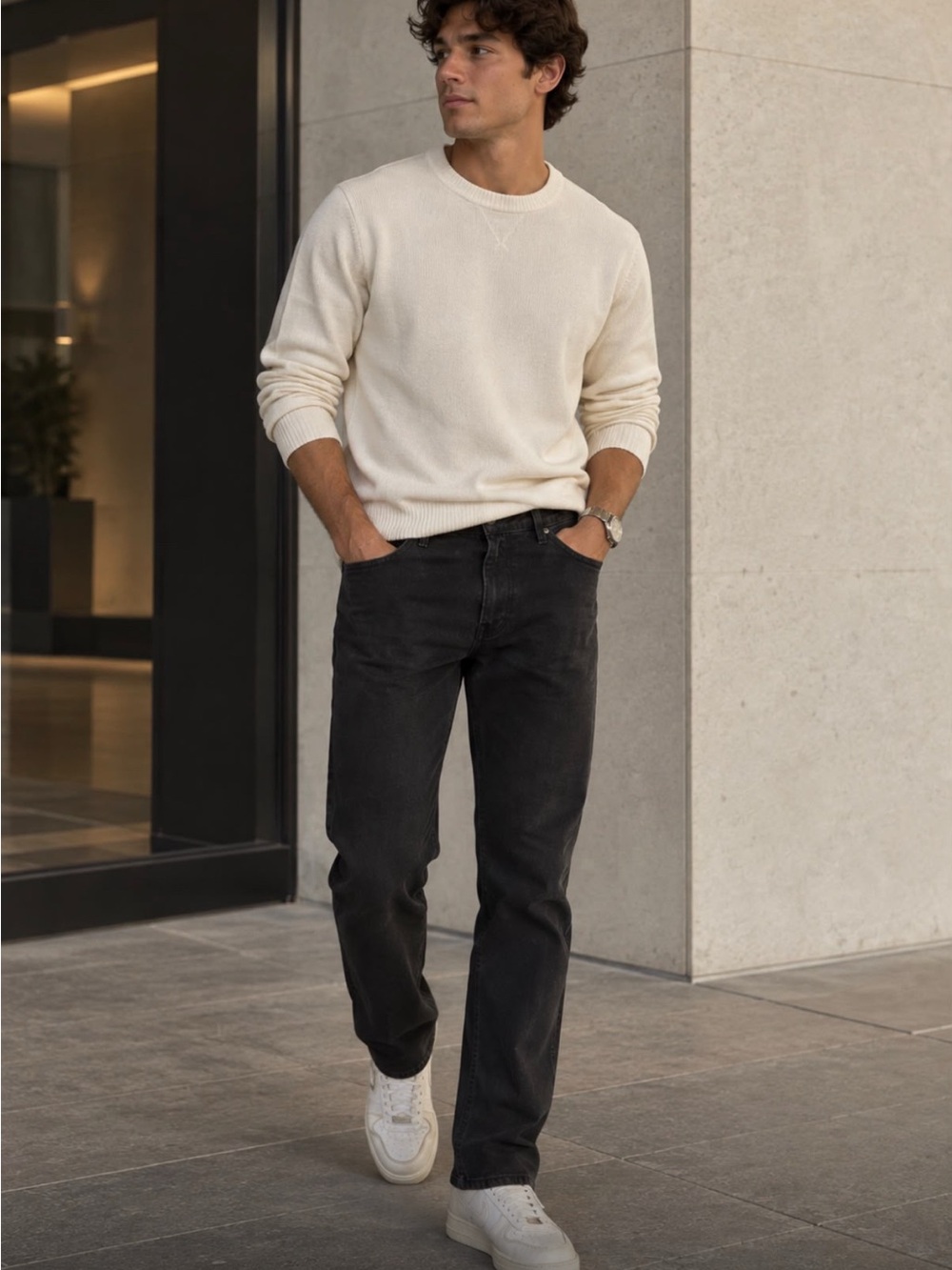Lee Men's Straight Jeans in Washed Black